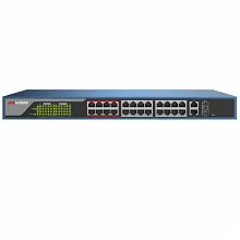 Коммутатор Hikvision DS-3E1326P-E (1000 Base-TX (1000 мбит/с), 2 SFP порта)