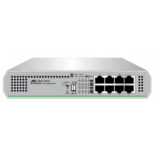 Коммутатор Allied Telesis AT-GS910/8E-50 (1000 Base-TX (1000 мбит/с), Без SFP портов)