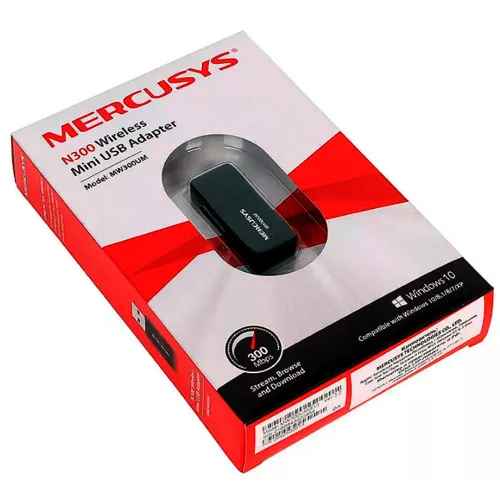 Аксессуар для сетевого оборудования Mercusys MW300UM (Wi-Fi USB-адаптер)