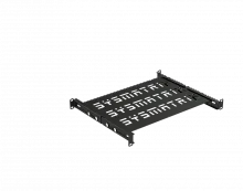 SYSMATRIX SH 3004.900 Полка SMART универсальная 19" перфорированная, площадка 300 мм (регулировка направляющих от 298 мм до 395 мм) для напольных и настенных шкафов, цвет черный (RAL 9004)