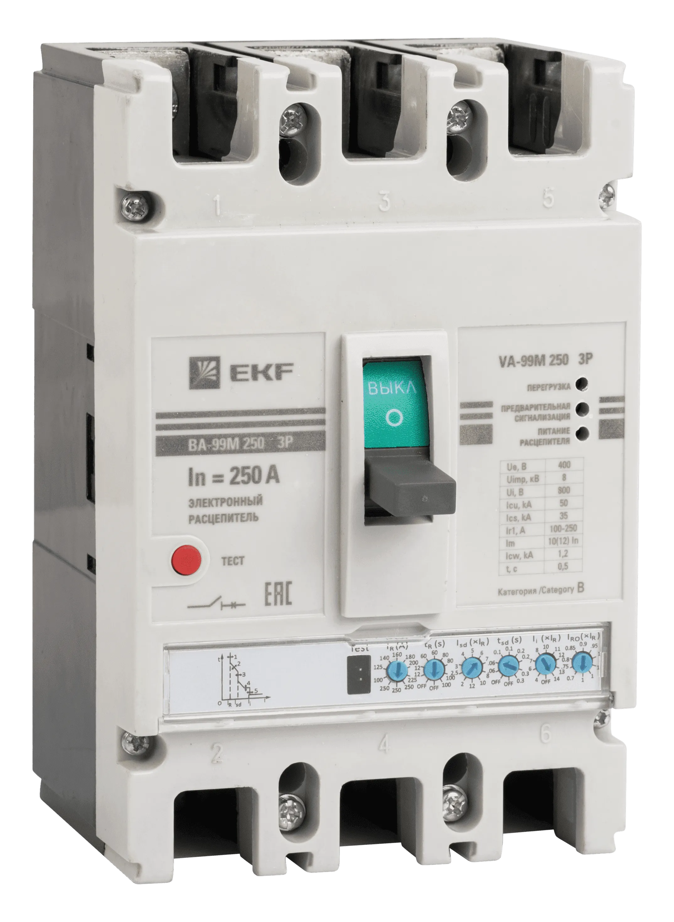 ВА-99М  630/630А 3P 65кА с электронным расцепителем EKF