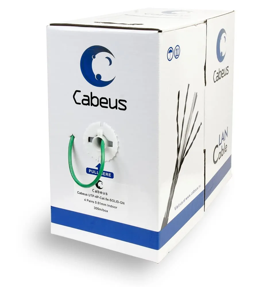 Cabeus UTP-4P-Cat.5e-SOLID-GN Cabeus UTP-4P-Cat.5e-SOLID-GN
