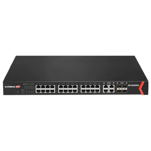 Коммутатор Edimax GS-5424PLC (1000 Base-TX (1000 мбит/с), 4 SFP порта)