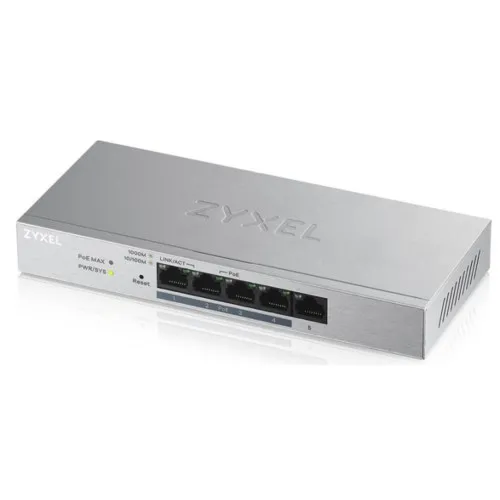Коммутатор Zyxel GS1200-5HP V2 GS1200-5HPV2-EU0101F (1000 Base-TX (1000 мбит/с), Без SFP портов)