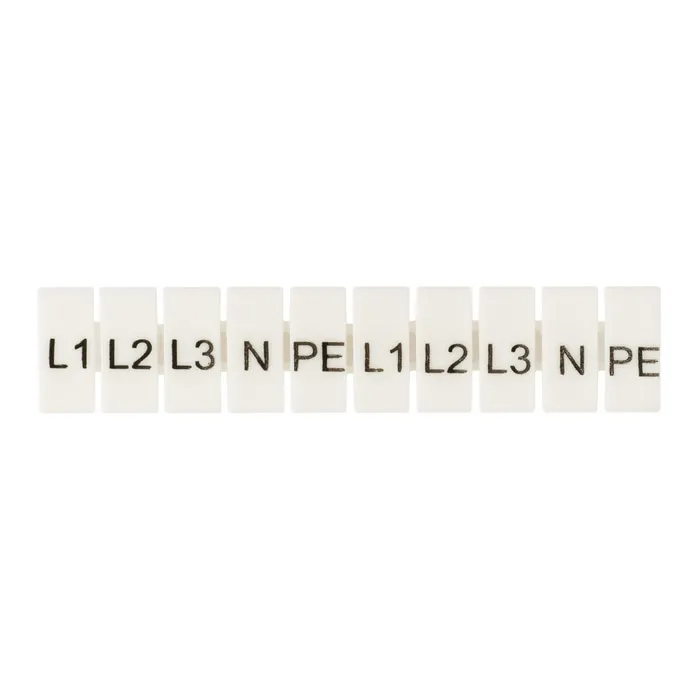 Маркеры для JXB-ST 6 с символами "L1, L2, L3, N, PE" (10 шт.) EKF