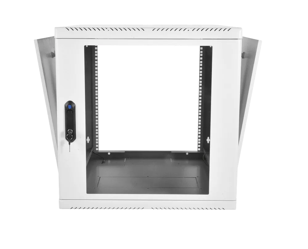 Шкаф телекоммуникационный настенный разборный 15U (600 × 520), съемные стенки, дверь стекло