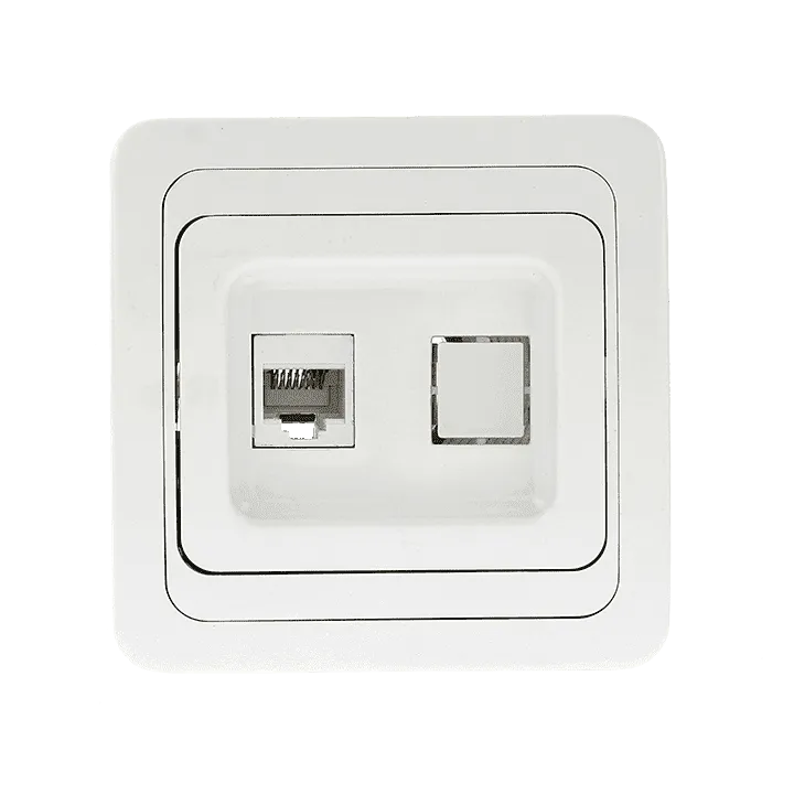 Лондон Розетка RJ-45 1-местная белая EKF Лондон Розетка RJ-45 1-местная белая EKF