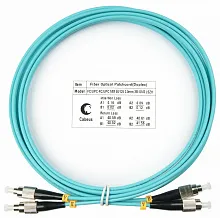 Шнур оптический duplex FC-FC 50/125 mm OM3 3м LSZH Cabeus fop 50 fc fc 3m
