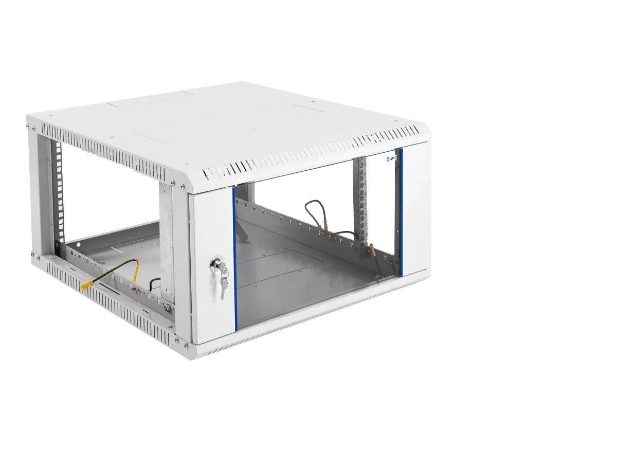 Шкаф телекоммуникационный настенный разборный ЭКОНОМ 6U (600 × 650) дверь стекло