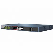 Коммутатор Hikvision DS-3E0318P-E(B) (100 Base-TX (100 мбит/с), 2 SFP порта)