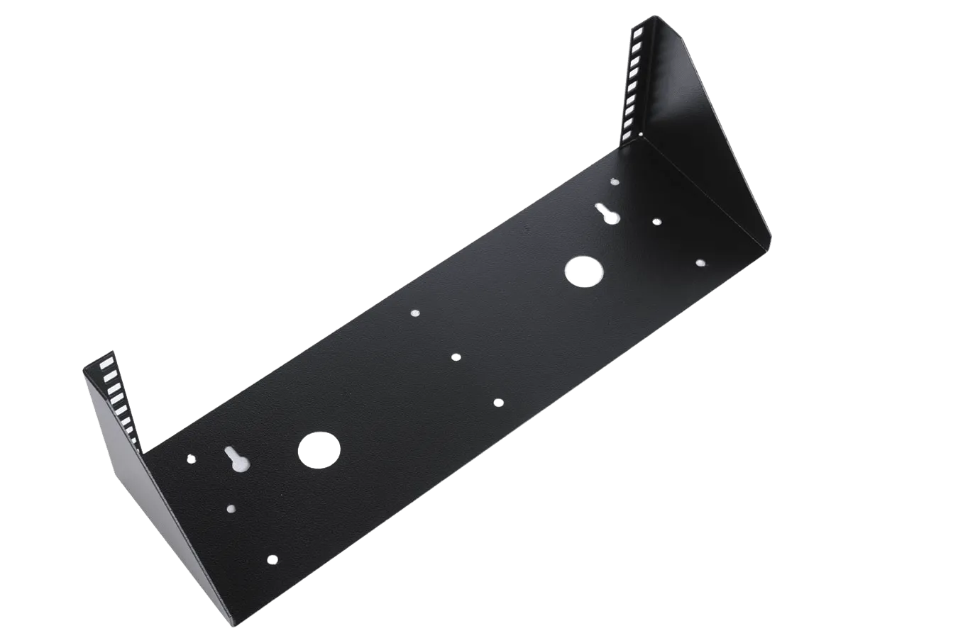 Кронштейн телекоммуникационный настенный вертикальный 3U, цвет черный