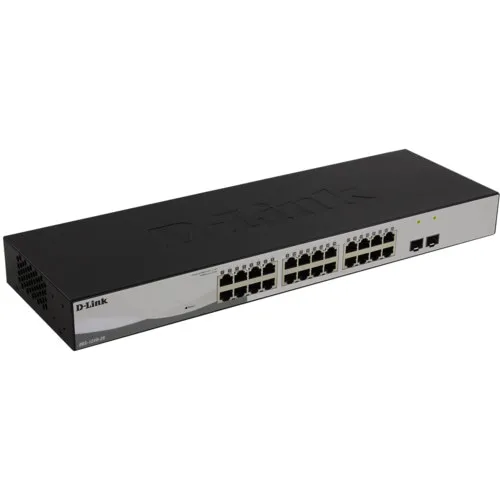 Коммутатор D-link DGS-1210-26/F1A/F1B DGS-1210-26/F1B (1000 Base-TX (1000 мбит/с), 2 SFP порта)