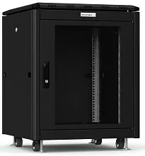 Шкаф телекоммуникационный напольный RUSRACK RSRO-606018/GSBL 19" 18U 600x600x988мм