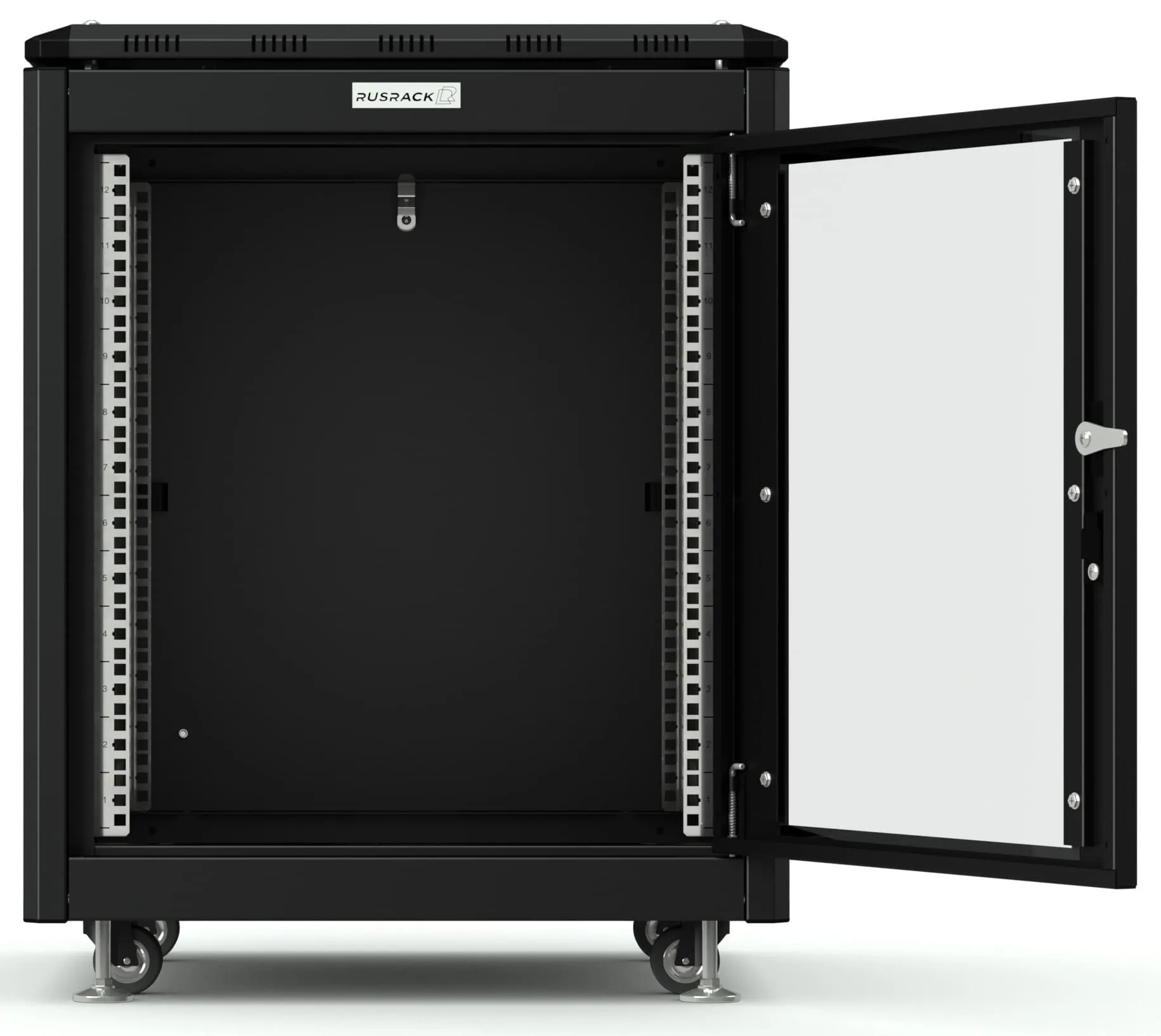 RUSRACK напольный 12U 600х600 черный RUSRACK напольный 12U 600х600 черный