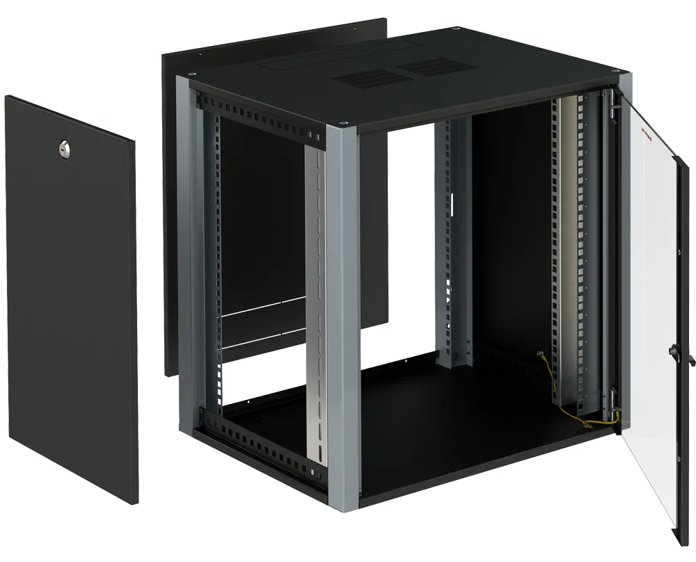 SYSMATRIX WP 6615.910 Шкаф телекоммуникационный настенный 19" 15U 600x600x720mm (ШхГхВ) дверь стекло, цвет черный (RAL 9004/RAL7000) SYSMATRIX WP 6615.910 Шкаф телекоммуникационный настенный 19" 15U 600x600x720mm (ШхГхВ) дверь стекло, цвет черный (RAL 9004/RAL7000)