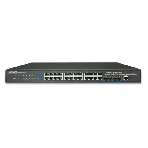 Коммутатор Planet SGS-6341-24T4X (1000 Base-TX (1000 мбит/с), 4 SFP порта)