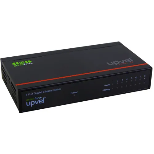 Коммутатор UPVEL US-8G (1000 Base-TX (1000 мбит/с), Без SFP портов)