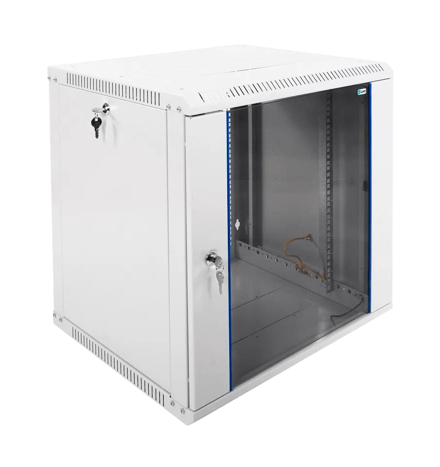 Шкаф телекоммуникационный настенный разборный ЭКОНОМ 12U (600 × 520) дверь стекло