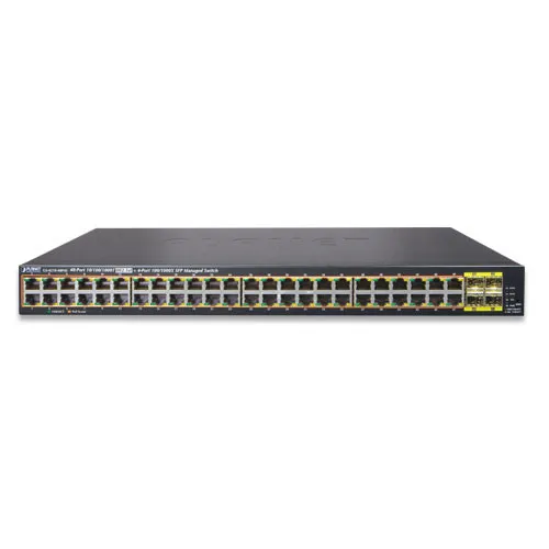 Коммутатор Planet GS-4210-48P4S (1000 Base-TX (1000 мбит/с), 4 SFP порта)