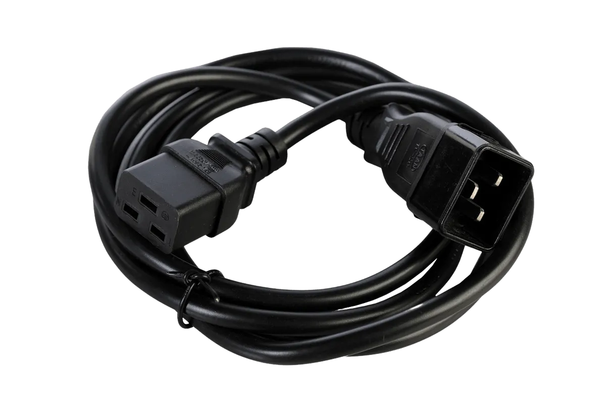 Шнур питания с заземлением IEC 60320 C19/IEC 60320 C20, 16 А / 250 В (3 × 1,5), длина 1,8 м