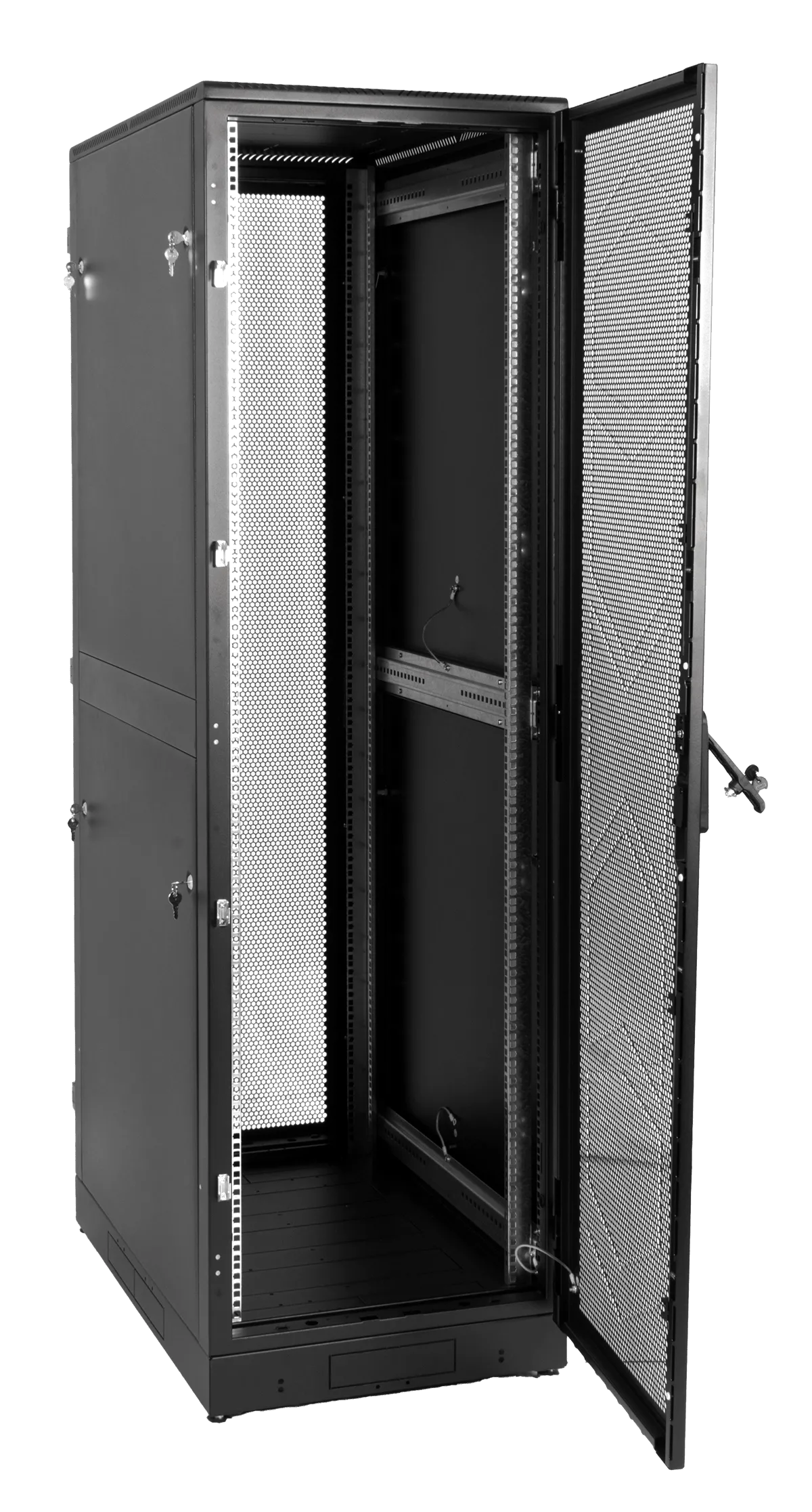 Шкаф серверный напольный 42U (600 × 800) дверь перфорированная 2 шт. Шкаф серверный напольный 42U (600 × 800) дверь перфорированная 2 шт.
