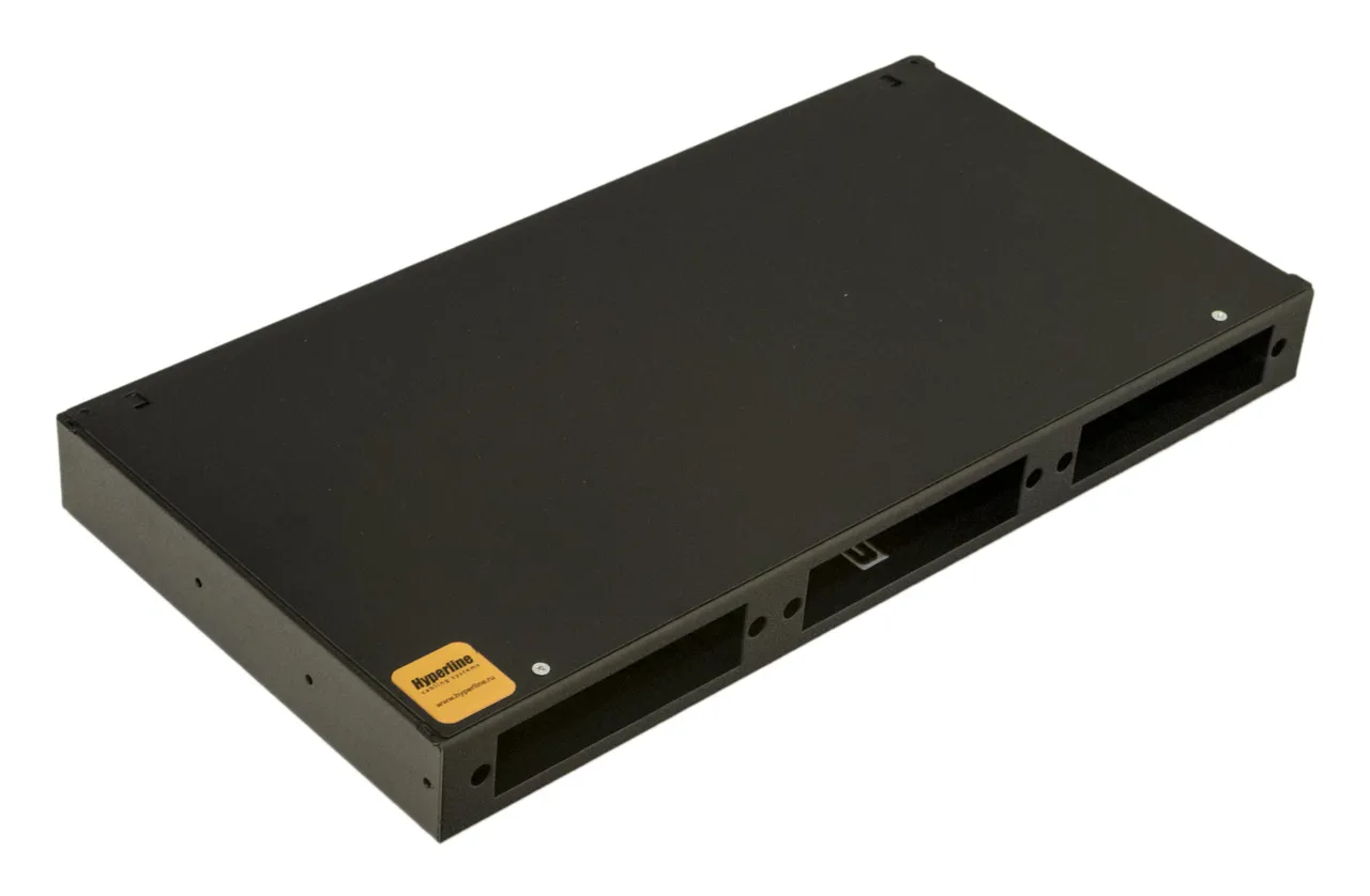 Hyperline FO-19R-1U-3xSLT-W140H42-24UN-BK