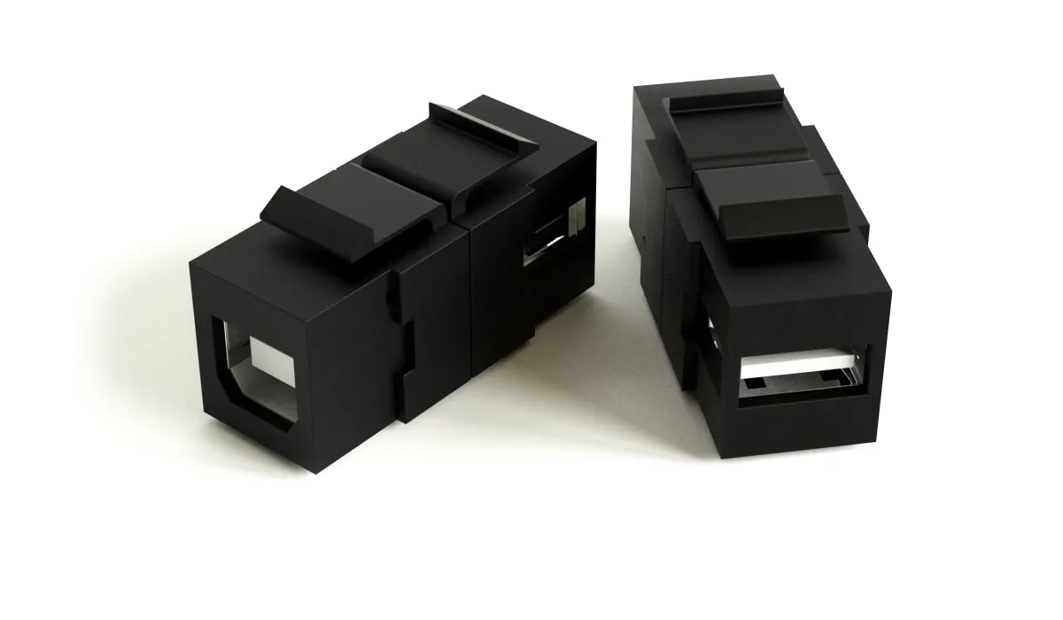 Hyperline KJ1-USB-A-B2-BK