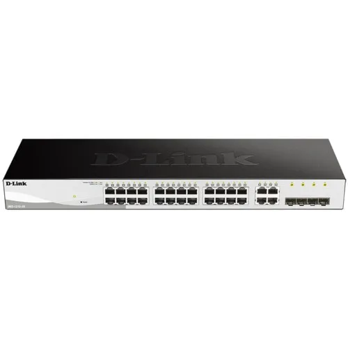 Коммутатор D-link DGS-1210-28/F1 DGS-1210-28/F1B (1000 Base-TX (1000 мбит/с), Без SFP портов)