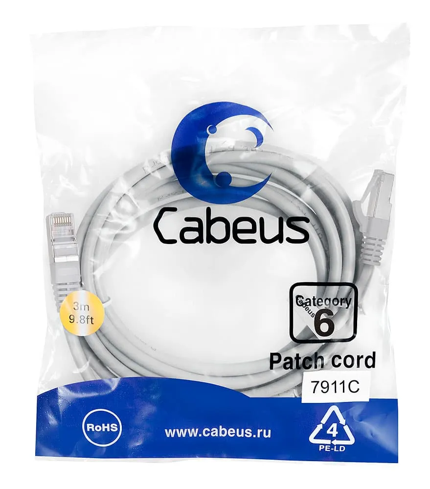 Cabeus PC-FTP-RJ45-Cat.6-3m-LSZH Cabeus PC-FTP-RJ45-Cat.6-3m-LSZH