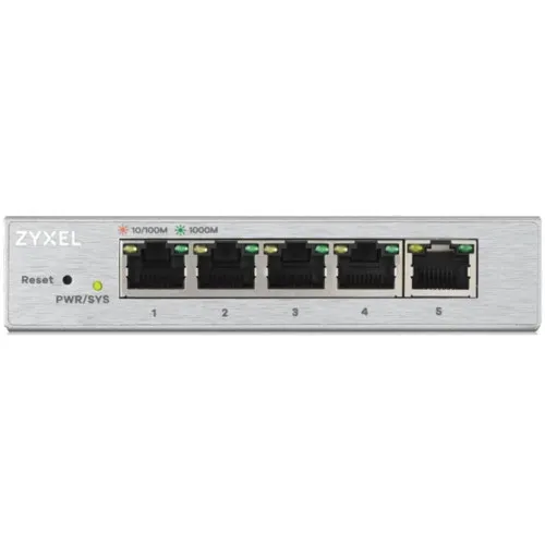 Коммутатор Zyxel GS1200-5-EU0101F (1000 Base-TX (1000 мбит/с), Без SFP портов) Коммутатор Zyxel GS1200-5-EU0101F (1000 Base-TX (1000 мбит/с), Без SFP портов)