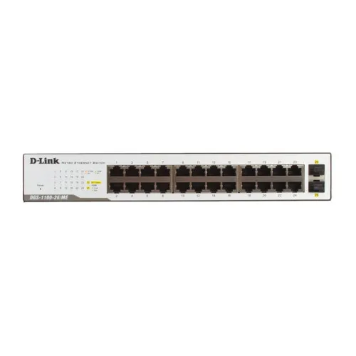 Коммутатор D-link DGS-1100-26/ME/B2A (1000 Base-TX (1000 мбит/с), 2 SFP порта) Коммутатор D-link DGS-1100-26/ME/B2A (1000 Base-TX (1000 мбит/с), 2 SFP порта)