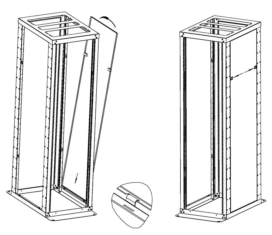 Комплект боковых обшивок (стенки) к серверной стойке 33U глубиной 750 мм