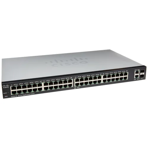 Коммутатор Cisco SG250-50 SG250-50-K9-EU (1000 Base-TX (1000 мбит/с), 2 SFP порта)