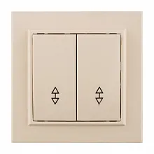 Минск Выключатель 2-кл. СП проходной 10А бежевый EKF