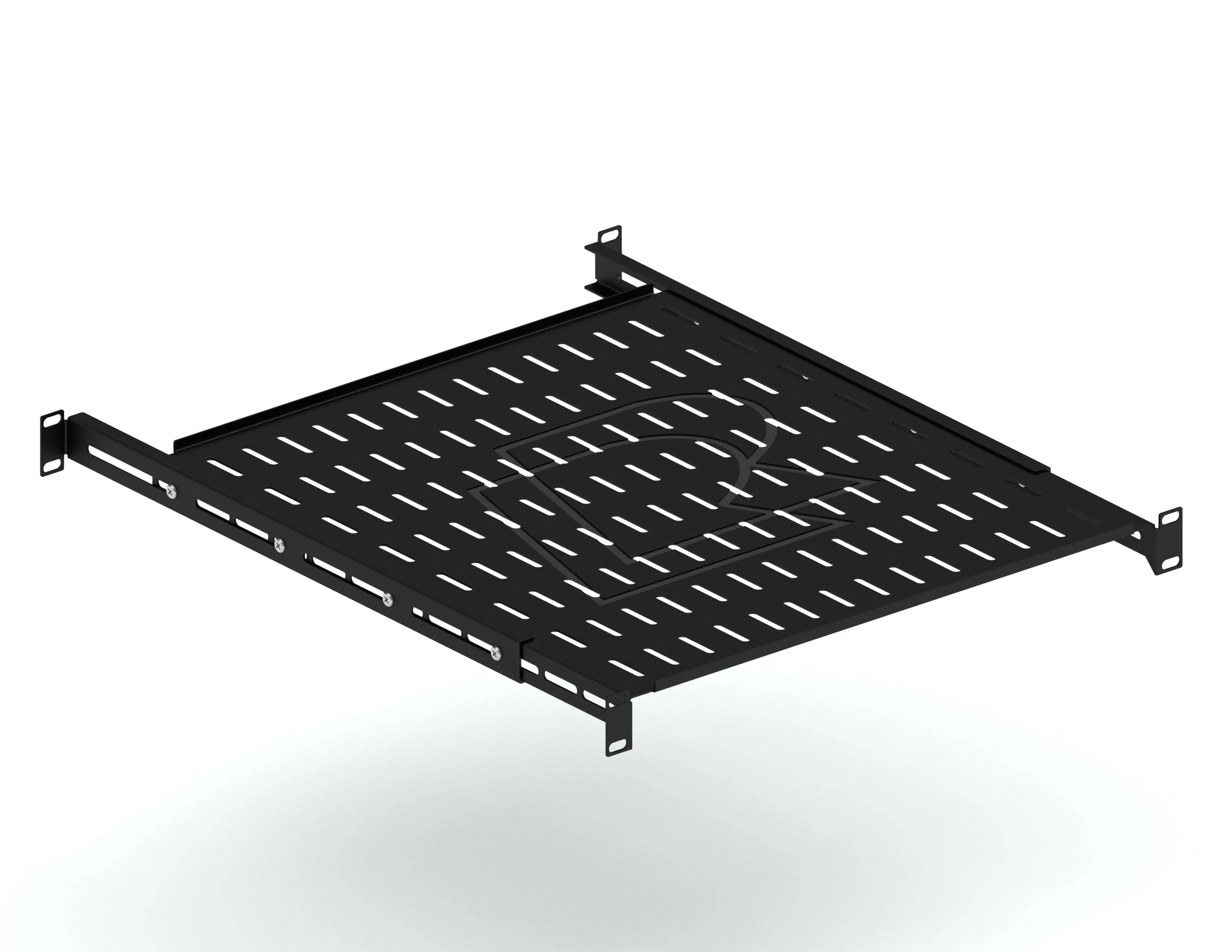 Универсальная стационарная полка глубина 500 мм, черная 