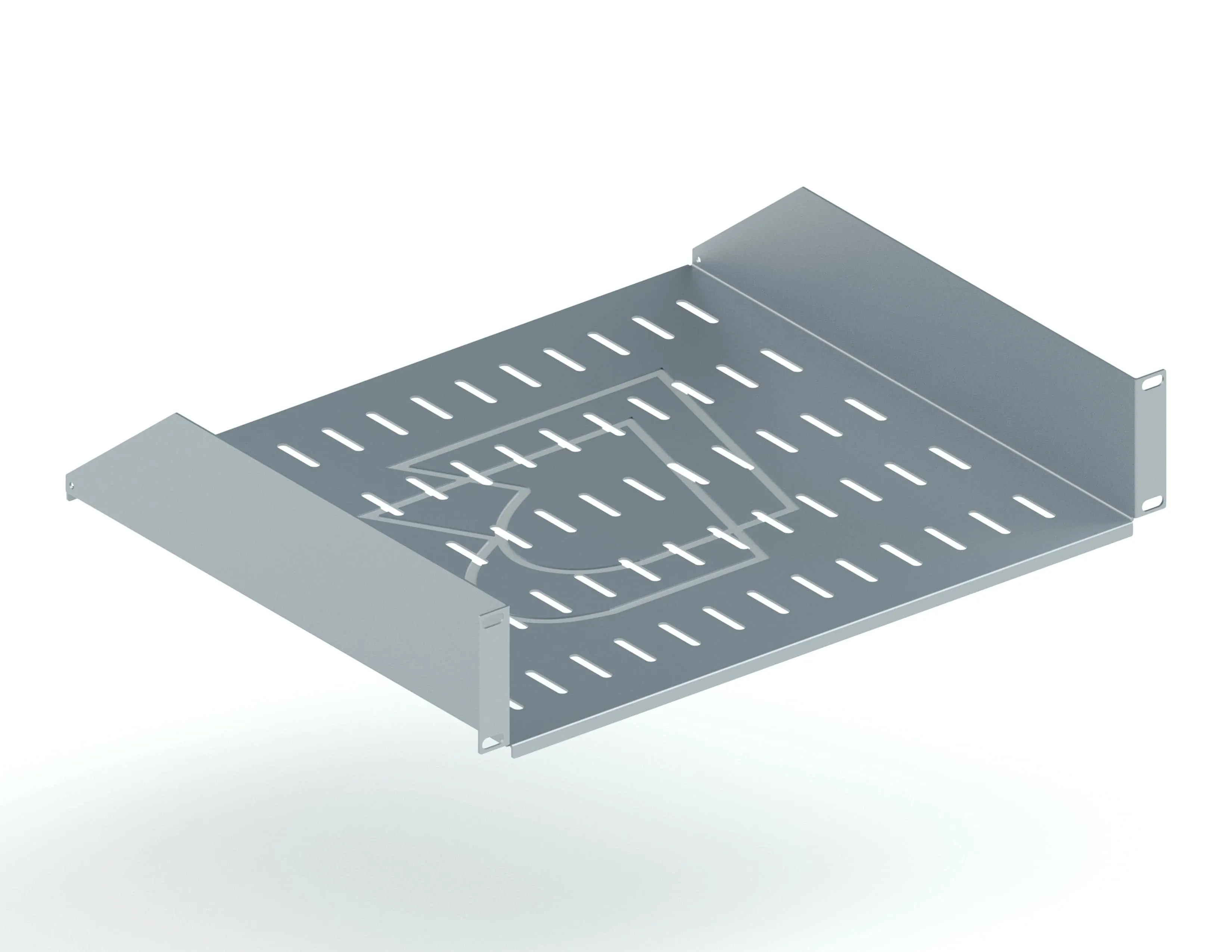 Консольная полка глубина 400 мм, серая RUSRACK 