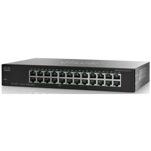 Коммутатор Cisco SB SF110-24 SF110-24-EU (100 Base-TX (100 мбит/с), Без SFP портов)