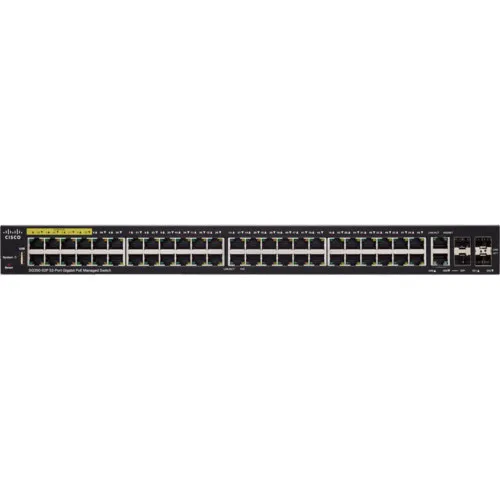 Коммутатор Cisco SG350-52P-K9-EU (1000 Base-TX (1000 мбит/с), 2 SFP порта)