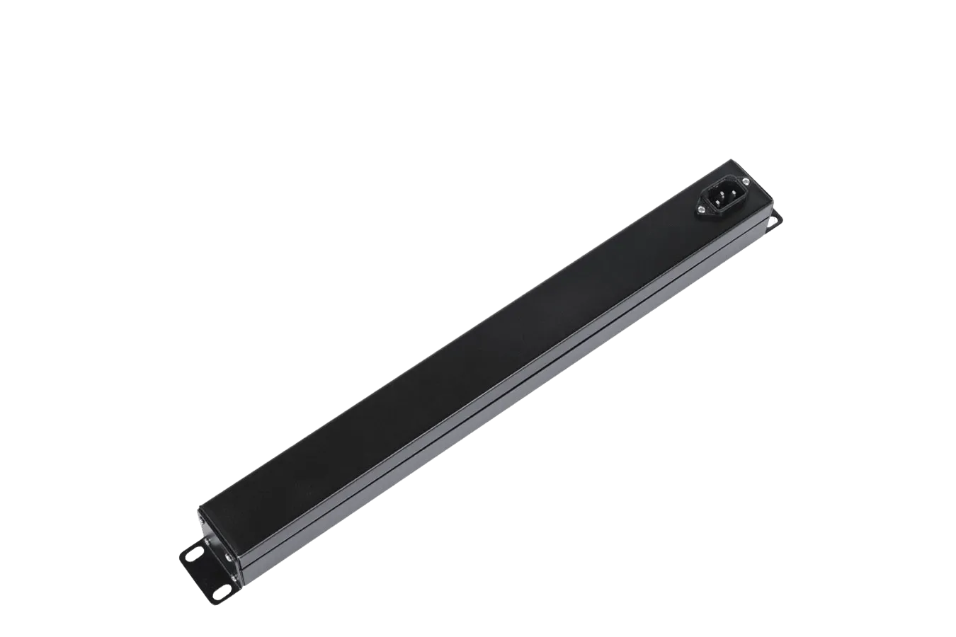 Блок силовых розеток 10А без шнура 19" с выключателем, 8 розеток, цвет черный