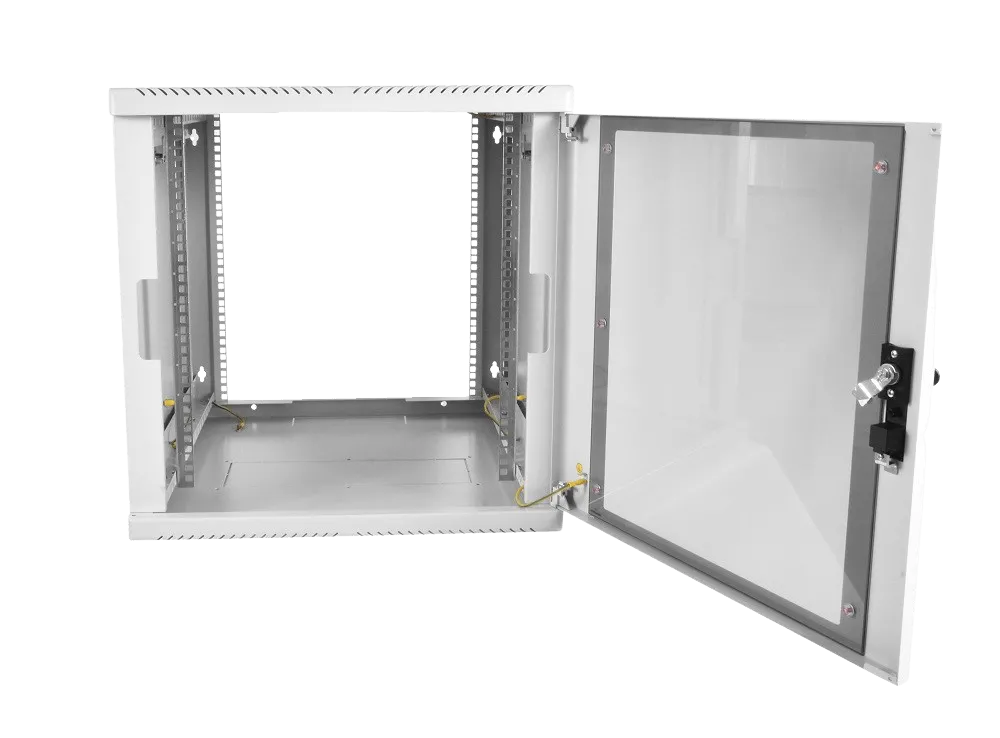 Шкаф телекоммуникационный настенный разборный 15U (600 × 650), съемные стенки, дверь стекло