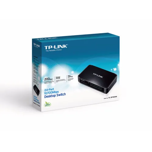 Коммутатор TP-Link TL-SF1024M (100 Base-TX (100 мбит/с), Без SFP портов)