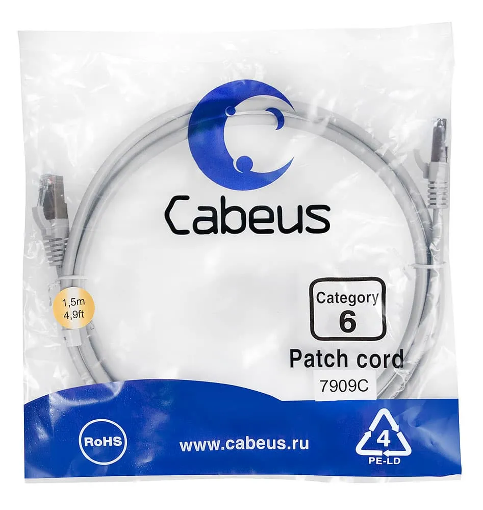 Cabeus PC-FTP-RJ45-Cat.6-1.5m-LSZH Cabeus PC-FTP-RJ45-Cat.6-1.5m-LSZH