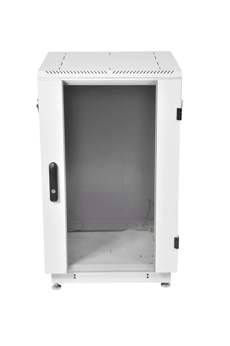 Шкаф телекоммуникационный напольный 22U (600 × 800) дверь стекло