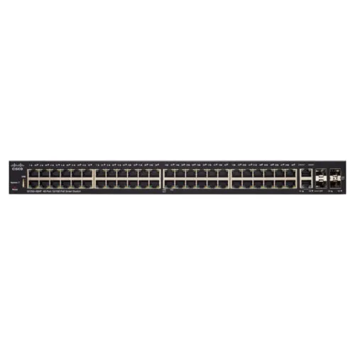 Коммутатор Cisco SF250-48HP-K9-EU (100 Base-TX (100 мбит/с), 2 SFP порта)