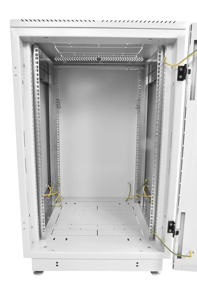 Шкаф телекоммуникационный напольный 22U (600 × 600) дверь стекло