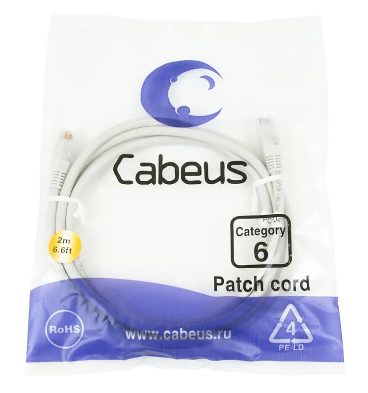 Cabeus PC-UTP-RJ45-Cat.6-2m Cabeus PC-UTP-RJ45-Cat.6-2m