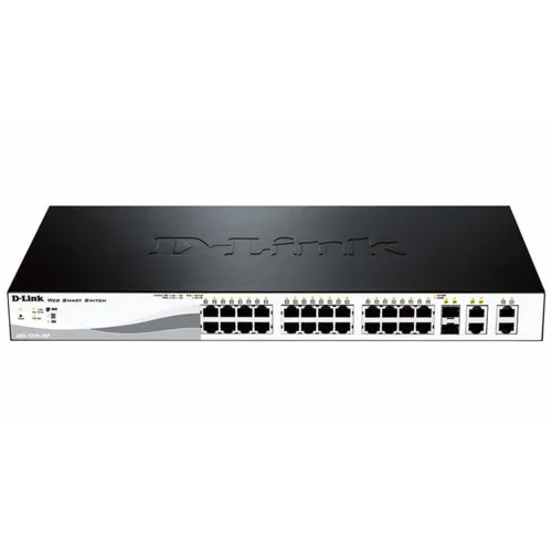 Коммутатор D-link DES-1210-28P DES-1210-28P/C2A (100 Base-TX (100 мбит/с), Без SFP портов)