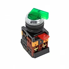 Переключатель ANLC-22 3P зеленый с подсветкой 220В NO+NC EKF