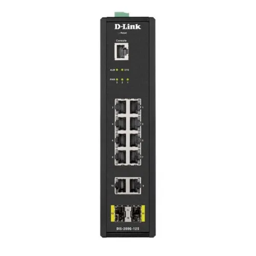 Коммутатор D-link DIS-200G-12S/A1A PROJ (1000 Base-TX (1000 мбит/с), 2 SFP порта)