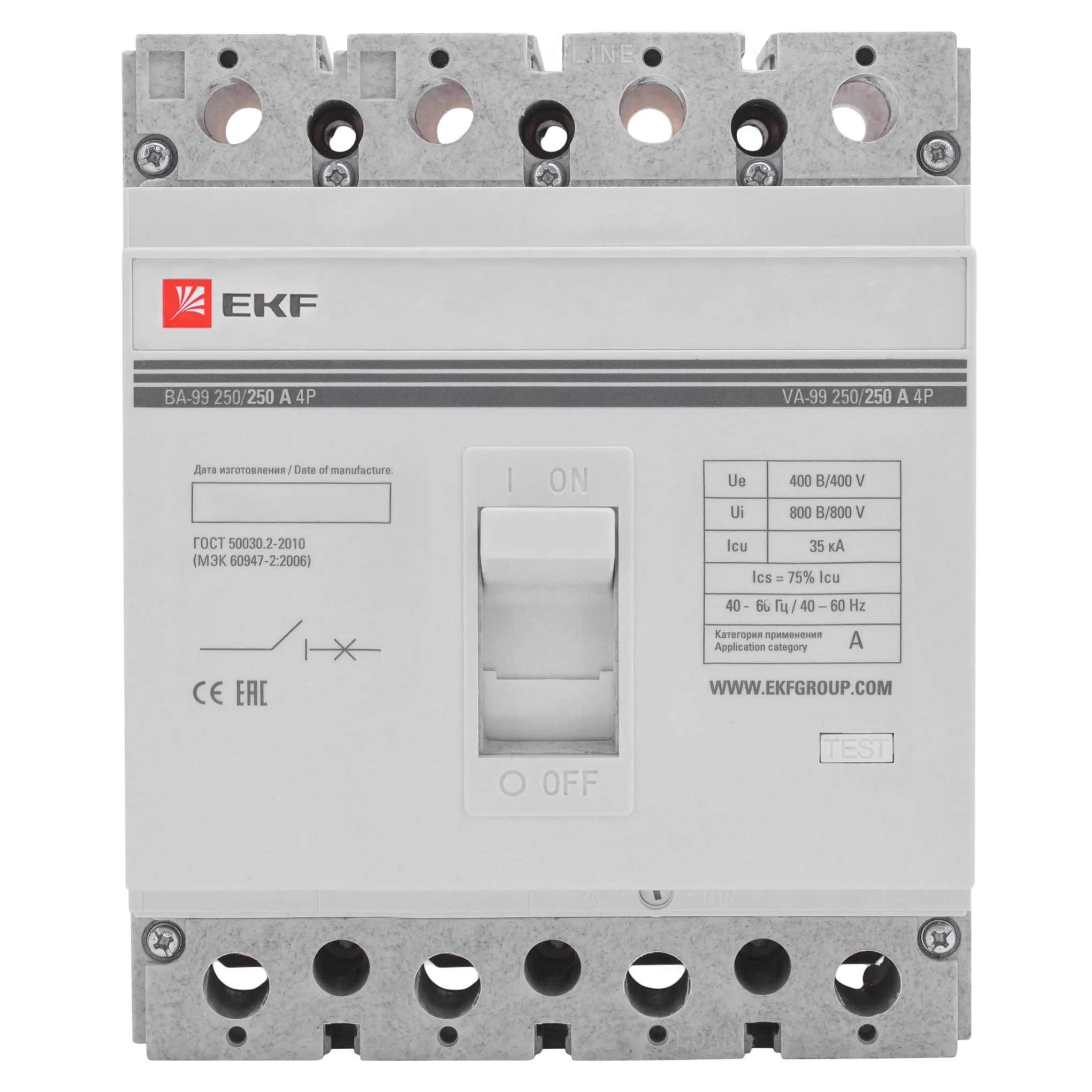 ВА-99 250/250А 4P 35кА EKF